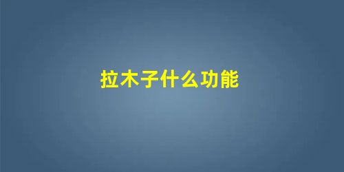 拉木子什么功能 拉木子什么功能