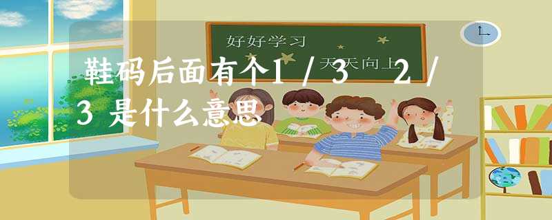 鞋码后面有个1/3 2/3是什么意思 鞋码后面有个1/3 2/3是什么意思
