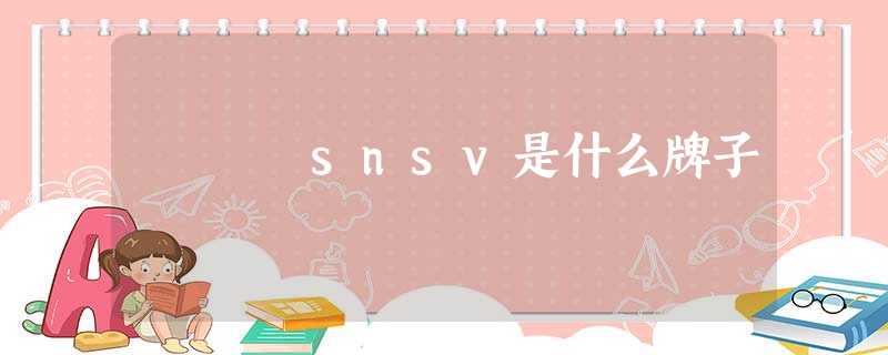 snsv是什么牌子 snsv是什么牌子