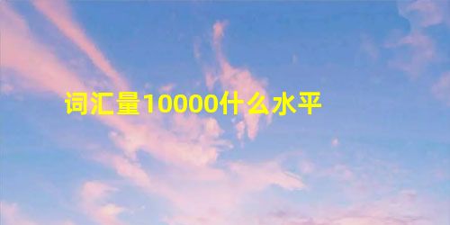 词汇量10000什么水平 词汇量10000什么水平
