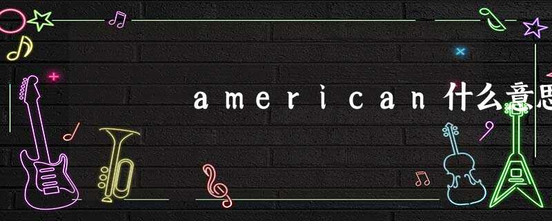american什么意思 american什么意思