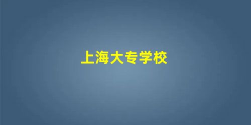 上海大专学校 上海大专学校