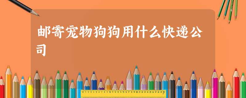 邮寄宠物狗狗用什么快递公司 邮寄宠物狗狗用什么快递公司