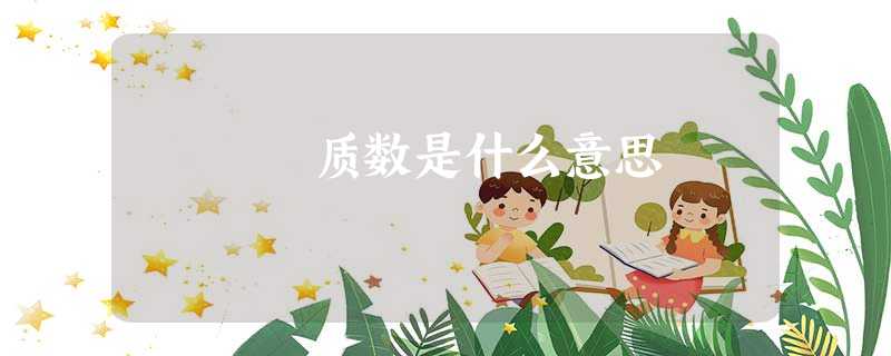 质数是什么意思 质数是什么意思