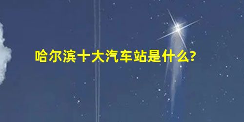 哈尔滨十大汽车站是什么? 哈尔滨十大汽车站是什么?