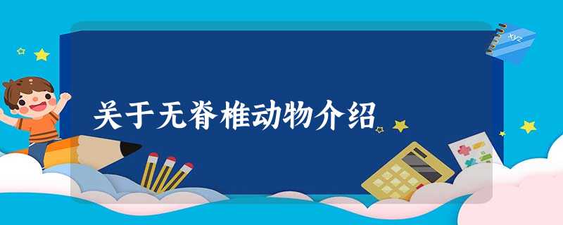 关于无脊椎动物介绍 关于无脊椎动物介绍