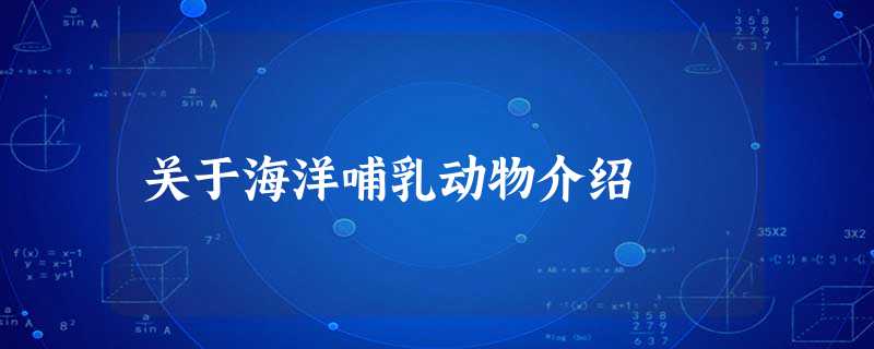 关于海洋哺乳动物介绍 关于海洋哺乳动物介绍