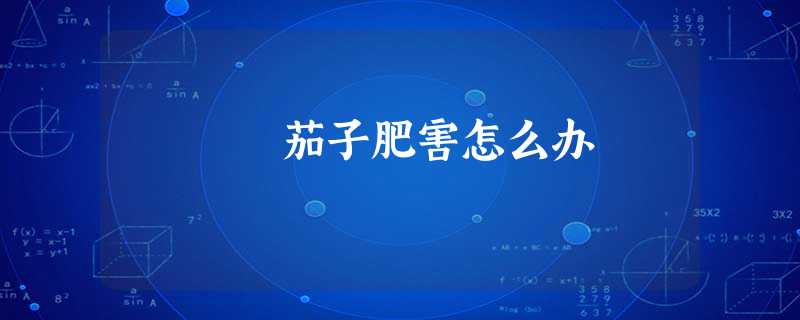 茄子肥害怎么办 茄子肥害怎么办