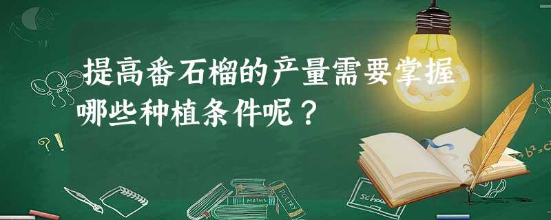提高番石榴的产量需要掌握哪些种植条件呢? 提高番石榴的产量需要掌握哪些种植条件呢?