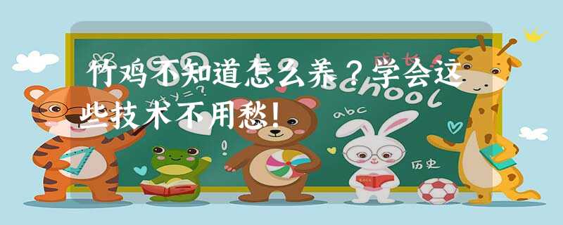 竹鸡不知道怎么养?学会这些技术不用愁! 竹鸡不知道怎么养?学会这些技术不用愁!