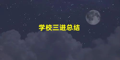 学校三进总结 学校三进总结