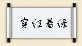 穿红着绿图片