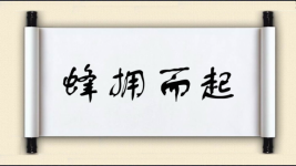 蜂拥而起图片