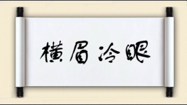 横眉冷眼图片