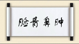 脸青鼻肿图片