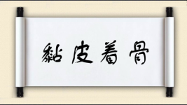 黏皮着骨图片