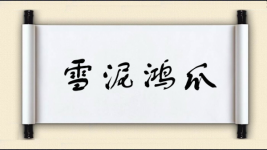 雪泥鸿爪图片