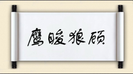 鹰睃狼顾图片