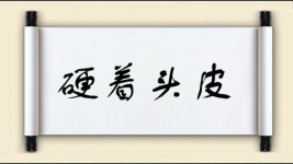硬着头皮图片