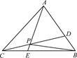 如图,已知△ABC的面积为14,D、E分别为边AB、BC上的点,且AD∶DB=BE∶EC=2∶1,AE与CD交于P.设存在λ和μ使=λ,=μ,=a,=b.(1) 如图,已知△ABC的面积为14,D、E分别为边AB、BC上的点,且AD∶DB=BE∶EC=2∶1,AE与CD交于P.设存在λ和μ使=λ,=μ,=a,=b.(1)