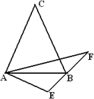 如图,在△ABC和△AEF中,B是EF的中点,AB=EF=1,CA=CB=2,若AB•AE+AC•AF=2,则EF与BC的夹角等于______. 魔方格