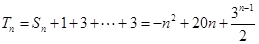 已知数列的前n项和为,且=-n+20n,n∈N.(Ⅰ)求通项;(Ⅱ)设是首项为1,公比为3的等比数列,求数列的通项公式及其前n项和. 已知数列的前n项和为,且=-n+20n,n∈N.(Ⅰ)求通项;(Ⅱ)设是首项为1,公比为3的等比数列,求数列的通项公式及其前n项和.