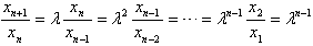 已知数列{xn}、{yn}满足x1=x2=1,y1=y2=2,并且,若x1、x3、x5成等比数列,求参数λ 已知数列{xn}、{yn}满足x1=x2=1,y1=y2=2,并且,若x1、x3、x5成等比数列,求参数λ