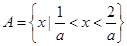 已知集合A={x|1<ax<2},集合B={x||x|<1}.当AB时,求a的取值范围. 已知集合A={x|1<ax<2},集合B={x||x|<1}.当AB时,求a的取值范围.