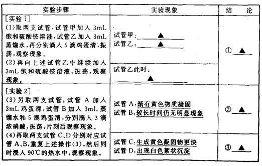 蛋白质是人体必需的重要营养成分之一,是构成人体细胞的基础物质。鸡蛋清中含有蛋白质,用鸡蛋清做下面的实验,可以从中了解蛋白质的一些特 蛋白质是人体必需的重要营养成分之一,是构成人体细胞的基础物质。鸡蛋清中含有蛋白质,用鸡蛋清做下面的实验,可以从中了解蛋白质的一些特