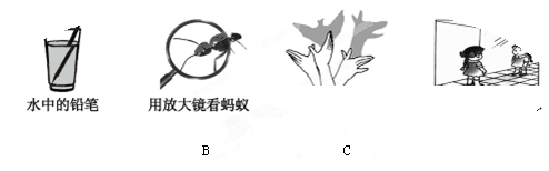 如图所示的四种现象中,能用光的直线传播规律解释的是 如图所示的四种现象中,能用光的直线传播规律解释的是