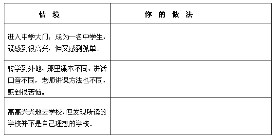 遇到下列情境,你会怎么做? 遇到下列情境,你会怎么做?