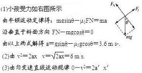 (1)小孩沿滑梯下滑时的加速度a的大小;(2)小孩滑到滑梯底端B时的速度v的大小;(3)小孩与地面间的动摩擦因数μ. (1)小孩沿滑梯下滑时的加速度a的大小;(2)小孩滑到滑梯底端B时的速度v的大小;(3)小孩与地面间的动摩擦因数μ.