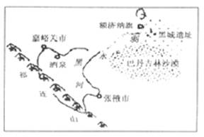 读图和下列材料,完成下列问题。(10分)材料一见图。材料二地处黑河中游的张掖地区近50年间,人口由55万增至126万,耕地由10万公顷增加到26万公顷,中游沿岸 读图和下列材料,完成下列问题。(10分)材料一见图。材料二地处黑河中游的张掖地区近50年间,人口由55万增至126万,耕地由10万公顷增加到26万公顷,中游沿岸