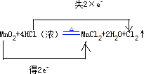 下列两个反应均为在溶液中进行的反应,试按下列要求作答:①用双线桥标明下列反应中电子的转移及数目;②在表格中填出反应式中的氧化剂、还原剂,氧化产物、还原产物.③将