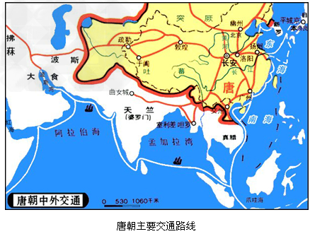 读下图,讨论回答下列问题:唐朝时与中国有交往的国家和地区有哪些?哪些交往比较频繁?试举例说明之。_____________________ 读下图,讨论回答下列问题:唐朝时与中国有交往的国家和地区有哪些?哪些交往比较频繁?试举例说明之。_____________________