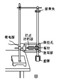 某实验小组用图甲所示实验装置验证机械能守恒定律。打点计时器的打点频率为50HZ,选取一条较理想的纸带,如图乙所示,O为起始点,O、A之间有几个计数点未画出。(g 某实验小组用图甲所示实验装置验证机械能守恒定律。打点计时器的打点频率为50HZ,选取一条较理想的纸带,如图乙所示,O为起始点,O、A之间有几个计数点未画出。(g