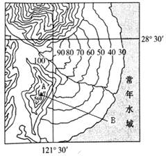 下图为我国某地区等高线分布图。读图完成下列各题。小题1:图中A~B沿线最适宜的农业布局是A.生态林~茶园~小麦地~水产养殖B.生态林~橘园~水稻地~水产养殖C. 下图为我国某地区等高线分布图。读图完成下列各题。小题1:图中A~B沿线最适宜的农业布局是A.生态林~茶园~小麦地~水产养殖B.生态林~橘园~水稻地~水产养殖C.