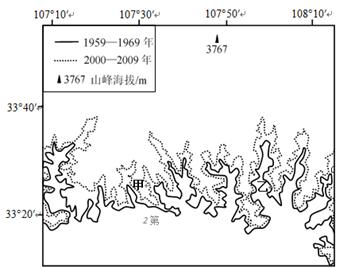 下图为1959-2009年秦岭山地1月0℃等温线位置变化图。完成下列各题。小题1:该地1月0℃等温线的位置总体上A.向亚热带地区偏移B.向落叶阔叶林带偏移C.向 下图为1959-2009年秦岭山地1月0℃等温线位置变化图。完成下列各题。小题1:该地1月0℃等温线的位置总体上A.向亚热带地区偏移B.向落叶阔叶林带偏移C.向