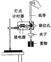 如图所示为用打点计时器验证机械能守恒定律的实验装置.实验中使用的电源频率是50 Hz,则纸带上打出的相邻两点的时间间隔为s.实验时,应使打点计时器的 如图所示为用打点计时器验证机械能守恒定律的实验装置.实验中使用的电源频率是50 Hz,则纸带上打出的相邻两点的时间间隔为s.实验时,应使打点计时器的