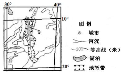 读世界某区域图,完成下列各题。小题1:据图示信息推断,甲城市的黑夜最长日应出现在A.4月B.6月C.10月D.12月小题2:对Q湖的成因,解释最合理的是 读世界某区域图,完成下列各题。小题1:据图示信息推断,甲城市的黑夜最长日应出现在A.4月B.6月C.10月D.12月小题2:对Q湖的成因,解释最合理的是