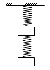 (10分)如图所示,原长分别为L1=0.1m和L2=0.2m、劲度系数分别为k1=100N/m和k2=200N/m的轻质弹簧竖直悬挂在天花板上。两弹簧之间有一质 (10分)如图所示,原长分别为L1=0.1m和L2=0.2m、劲度系数分别为k1=100N/m和k2=200N/m的轻质弹簧竖直悬挂在天花板上。两弹簧之间有一质