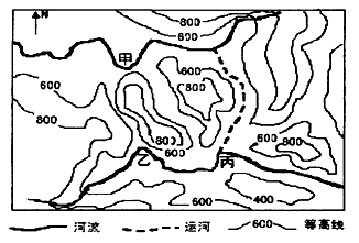 读下面等高线图,完成下列各题小题1:图中河流甲与河流乙相比,能确定的是 A.甲河水量大于乙河B.甲河主要流向西,乙河主要流向东C.甲河通航里程长于乙河D.甲河结 读下面等高线图,完成下列各题小题1:图中河流甲与河流乙相比,能确定的是 A.甲河水量大于乙河B.甲河主要流向西,乙河主要流向东C.甲河通航里程长于乙河D.甲河结