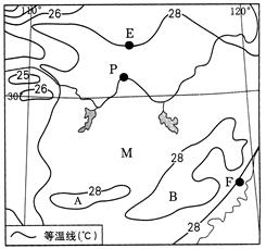读“我国某地区7月平均气温图”回答A、B两地所处的地形区分别是__ _ __、____ ___。简述B地形区东西两侧降水量的差异及 读“我国某地区7月平均气温图”回答A、B两地所处的地形区分别是__ _ __、____ ___。简述B地形区东西两侧降水量的差异及