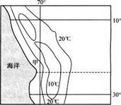 该图为“某地l月份等温线分布图”,读后回答问题。小题1:造成图中等温线分布形势的主要原因是A.海陆差异B.纬度差异C.地形特征D.洋流的影响小题2:图中甲地的自 该图为“某地l月份等温线分布图”,读后回答问题。小题1:造成图中等温线分布形势的主要原因是A.海陆差异B.纬度差异C.地形特征D.洋流的影响小题2:图中甲地的自