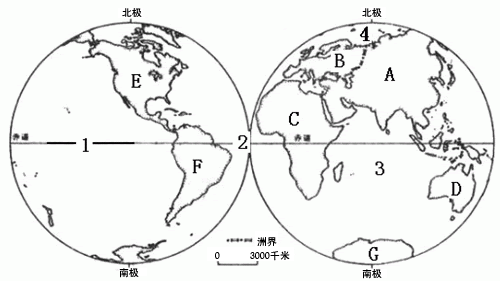 读图填出七大洲、四大洋的名称:大洲:A_______;B_______;C_______;D_______;E_______;F_______;G 读图填出七大洲、四大洋的名称:大洲:A_______;B_______;C_______;D_______;E_______;F_______;G