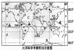 读我国“大洋一号”科学考察船首次横跨三大洋进行科学考察的线路图,回答下列问题。图中字母代表的是:A______洲, B__ 读我国“大洋一号”科学考察船首次横跨三大洋进行科学考察的线路图,回答下列问题。图中字母代表的是:A______洲, B__