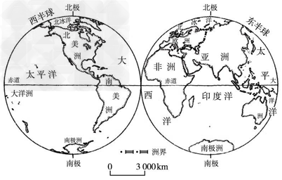 读图,完成下列问题。被赤道穿过的大洋有____________、___________、__________。世界上跨经度最多的大洋是:__ 读图,完成下列问题。被赤道穿过的大洋有____________、___________、__________。世界上跨经度最多的大洋是:__