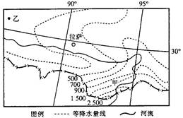 如图为我国某地区等降水量线分布图,读图回答问题:小题1:图中等降水量线明显向北凸出的主要原因是A.受西南季风的影响,暖湿气流沿河谷深入B.地处迎风坡C. 如图为我国某地区等降水量线分布图,读图回答问题:小题1:图中等降水量线明显向北凸出的主要原因是A.受西南季风的影响,暖湿气流沿河谷深入B.地处迎风坡C.