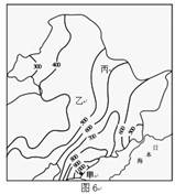 读图6“东北地区年降水量分布图”,完成问题。小题1:影响东北地区年降水量分布的主要因素有①农牧活动②距海远近 ③盛行风向④纬度位置A.①③B.②③ 读图6“东北地区年降水量分布图”,完成问题。小题1:影响东北地区年降水量分布的主要因素有①农牧活动②距海远近 ③盛行风向④纬度位置A.①③B.②③