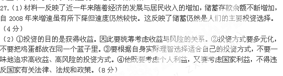 材料一材料二 据2010年第4季度央行在全国50个城市抽取2万户城镇储户进行问卷调查结果显示:在当前物价、利率以及收入水平下,45.2%的城镇居民倾向于“更多投 材料一材料二 据2010年第4季度央行在全国50个城市抽取2万户城镇储户进行问卷调查结果显示:在当前物价、利率以及收入水平下,45.2%的城镇居民倾向于“更多投